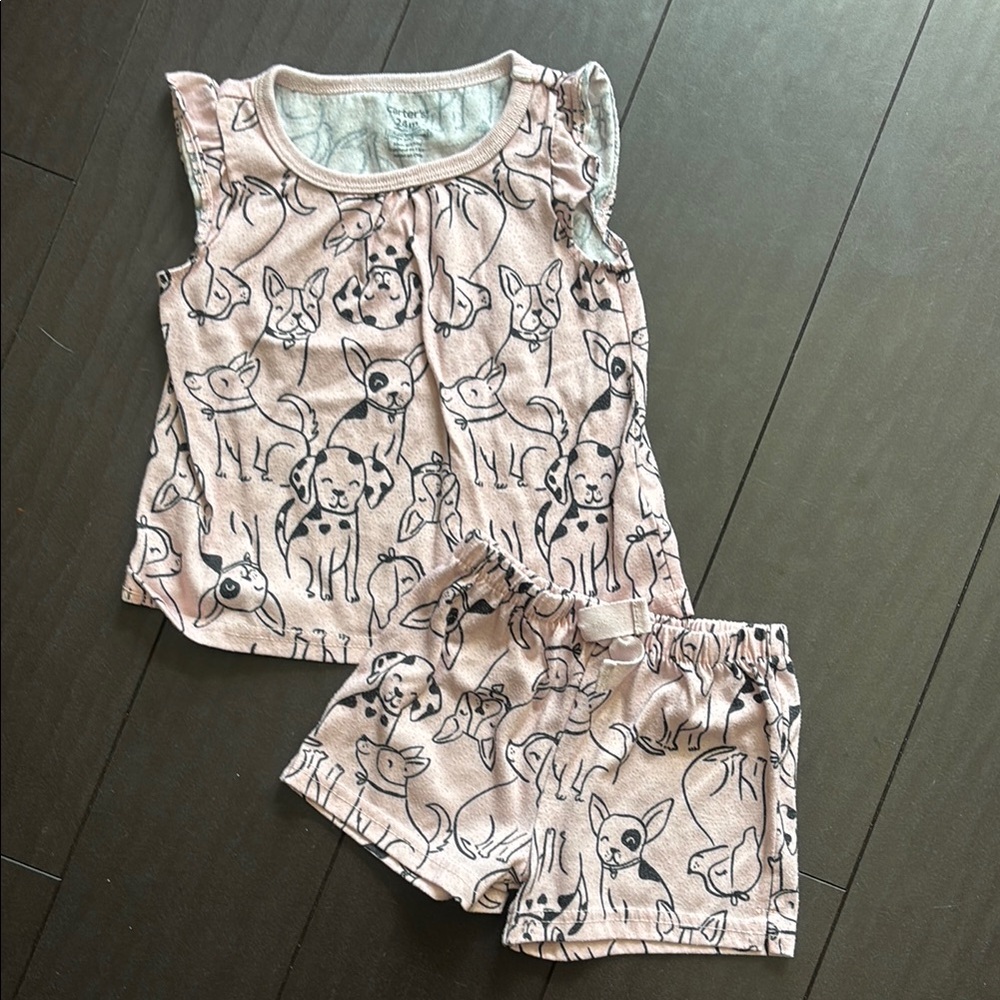 Carter's Pink Pajama Set with Whimsical Animal Print